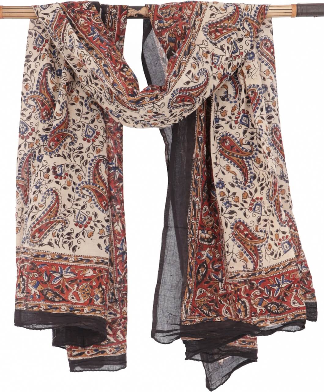Sarong beige paisley Lunghi Pareo Tuch