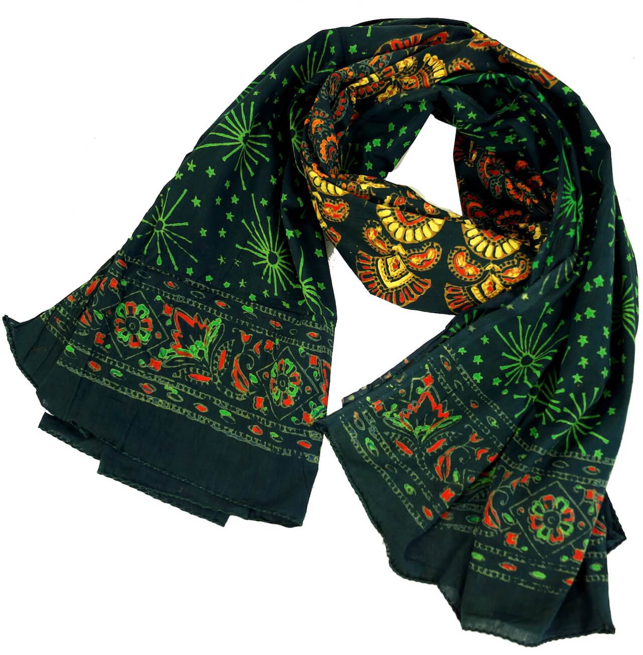Pfauenrad-Mandala Sarong Baumwolle Lunghi, Pareo