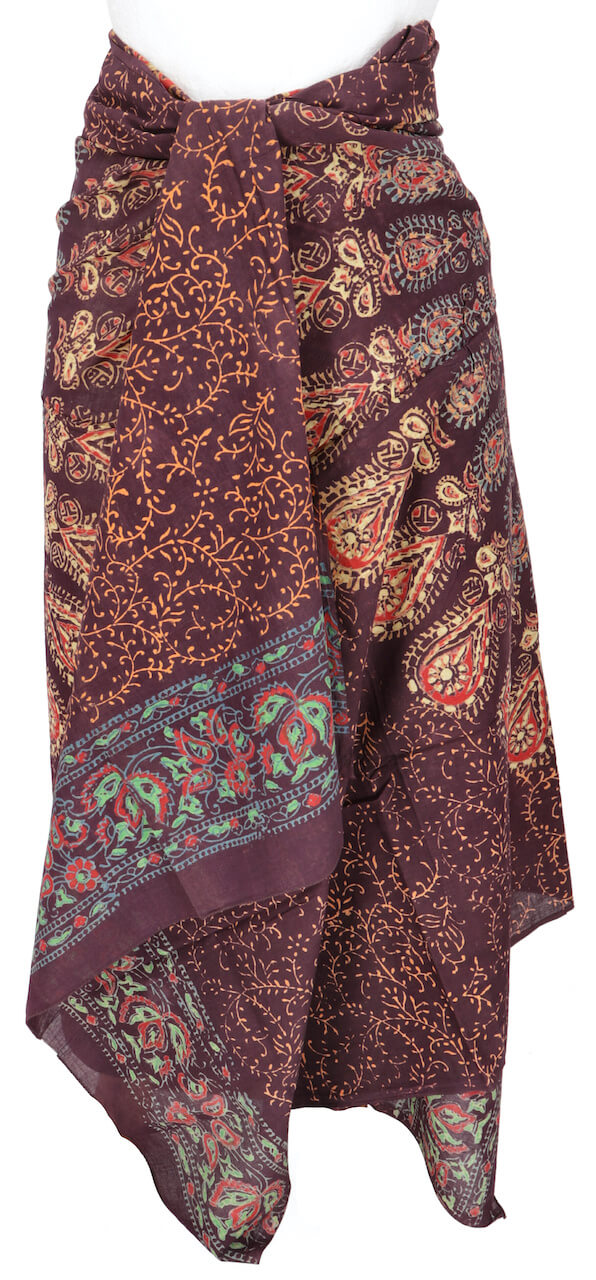Pfauenrad-Mandala Sarong Baumwolle Lunghi, Pareo