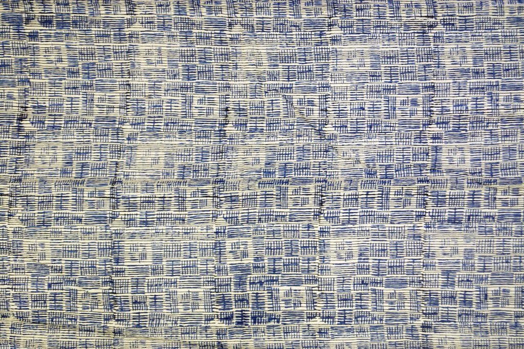Baumwollsarong Beige Indigo Lunghi, Pareo