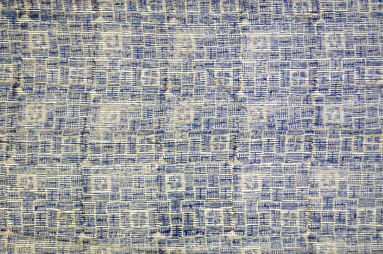 Baumwollsarong Beige Indigo Lunghi, Pareo