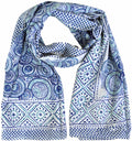Indigomuster Sarong Baumwolle Paisley Lunghi, Pareo