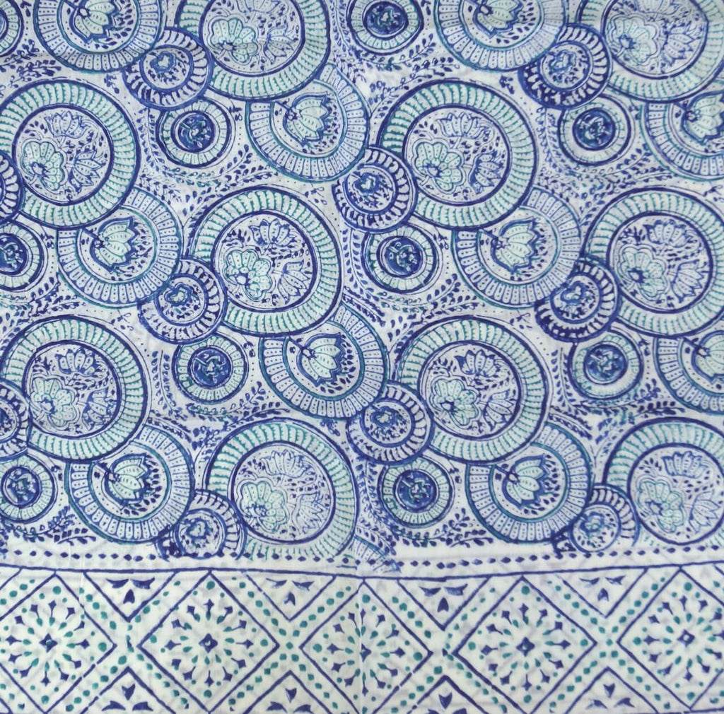 Indigomuster Sarong Baumwolle Paisley Lunghi, Pareo