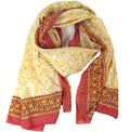 Sarong mit Blumenranken in Orange und Gelb Lunghi, Pareo