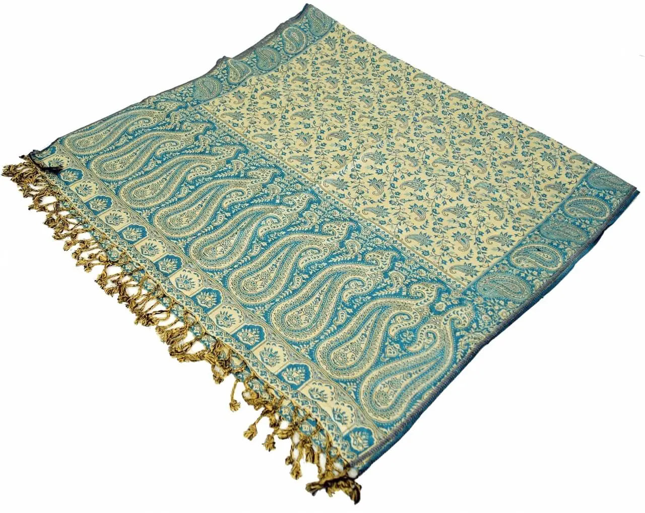 Dünner Akashi Schal mit Paisley Muster