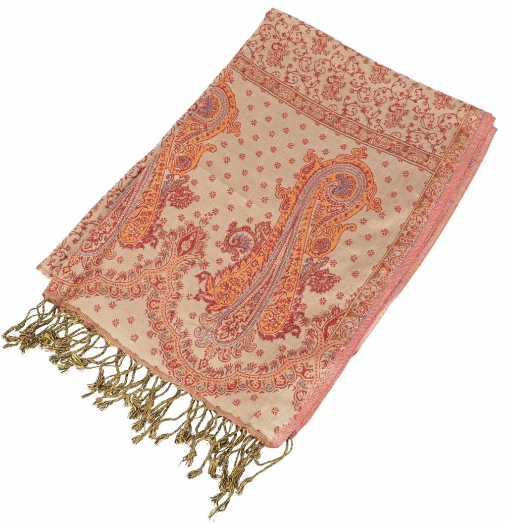 Dünner Akashi Schal mit Paisley Muster