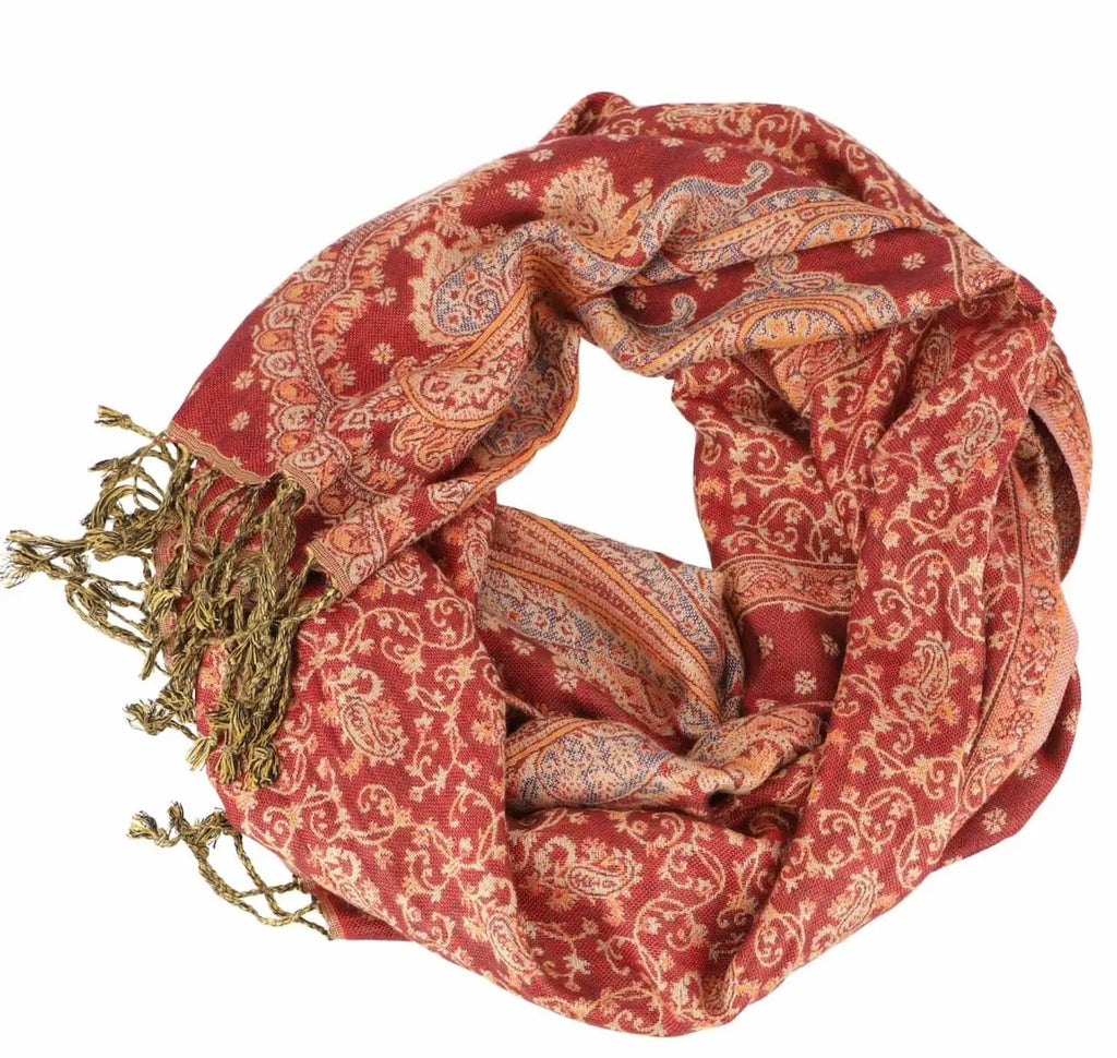 Dünner Akashi Schal mit Paisley Muster