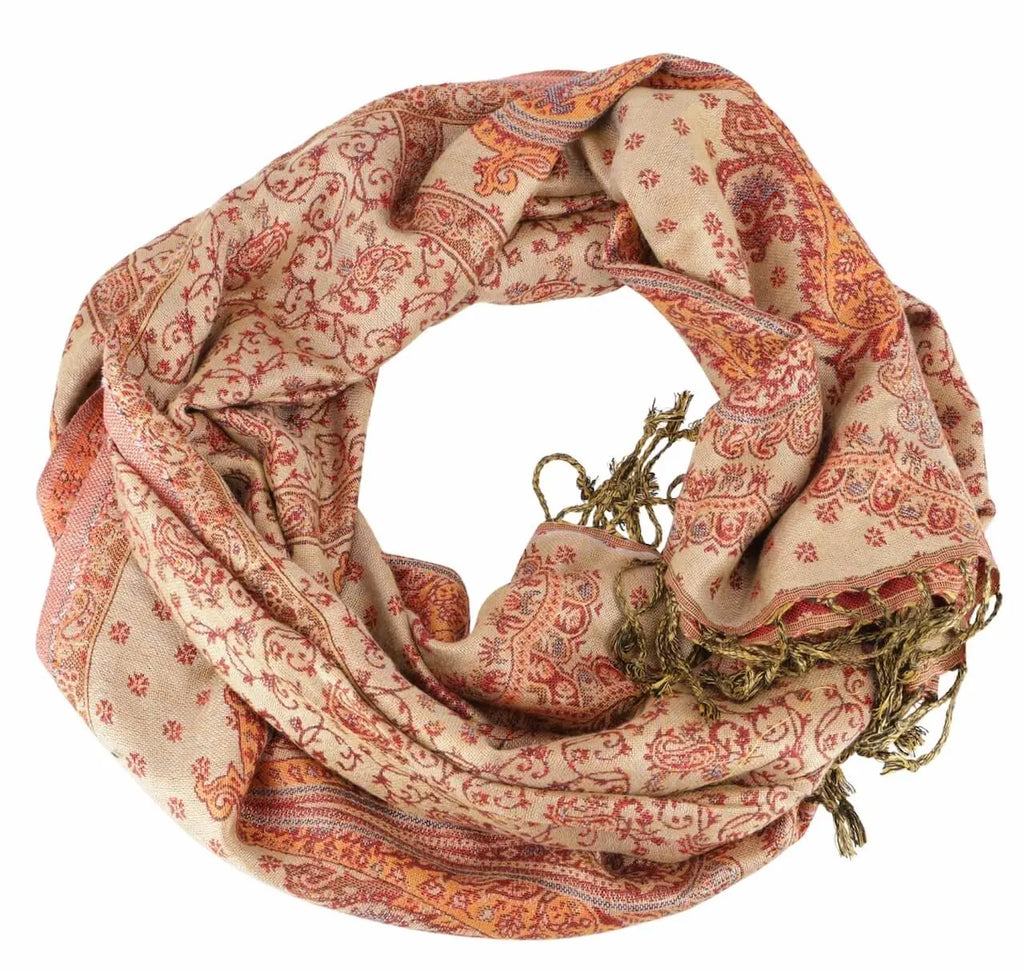 Dünner Akashi Schal mit Paisley Muster