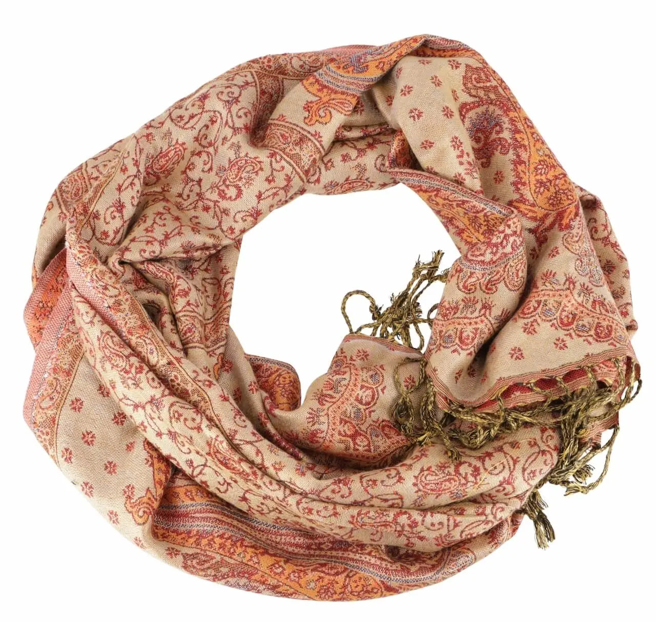 Dünner Akashi Schal mit Paisley Muster