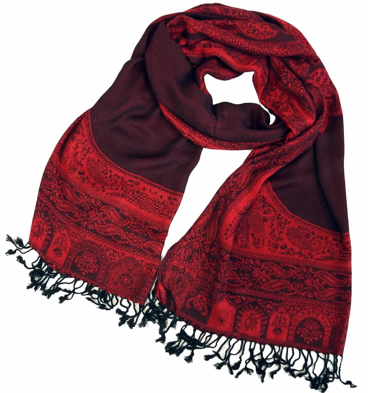 Dünner Akashi Schal mit Paisley Muster