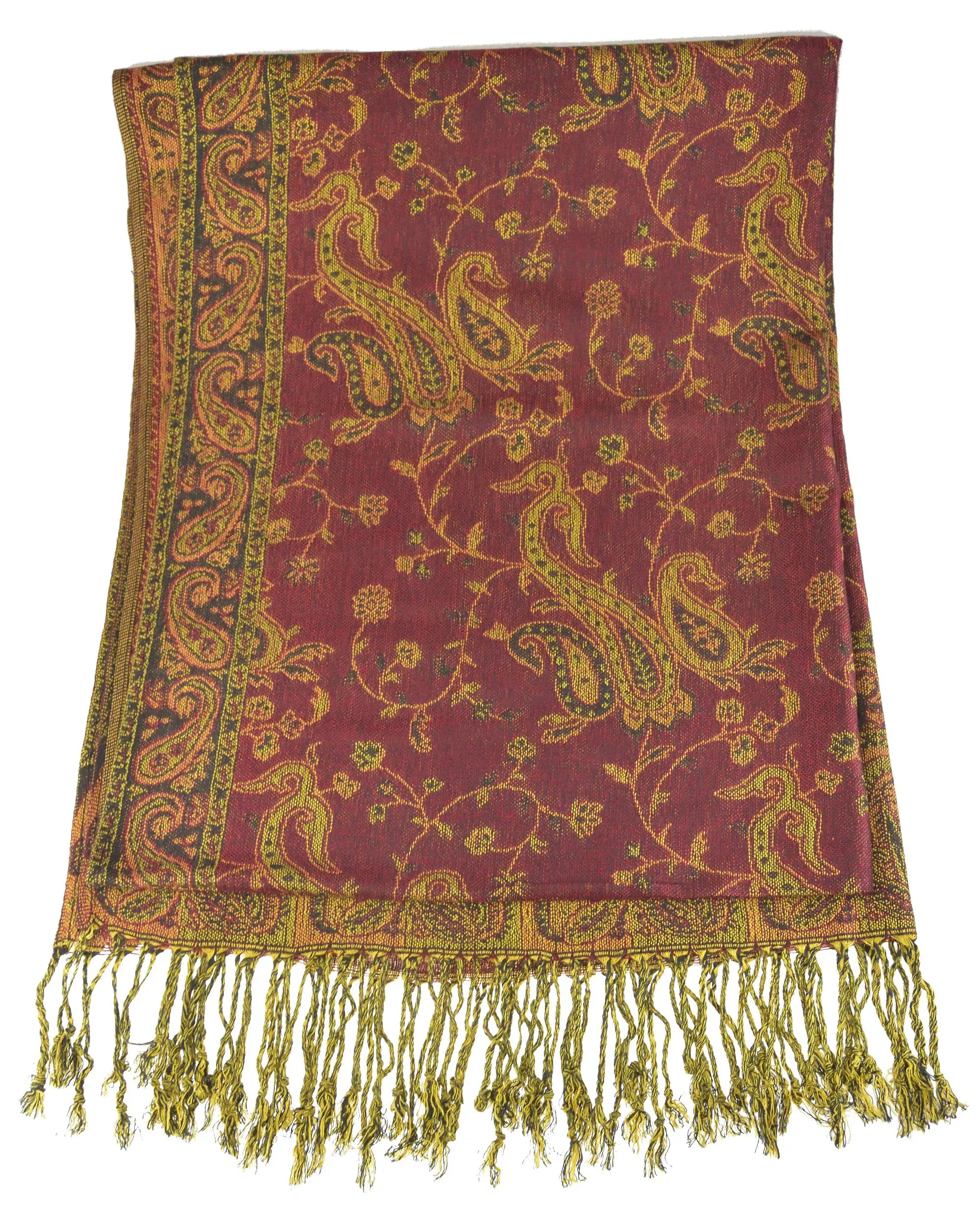 Leichter Akashi Schal Paisleymuster Indische Unisex-Stola, Viskose