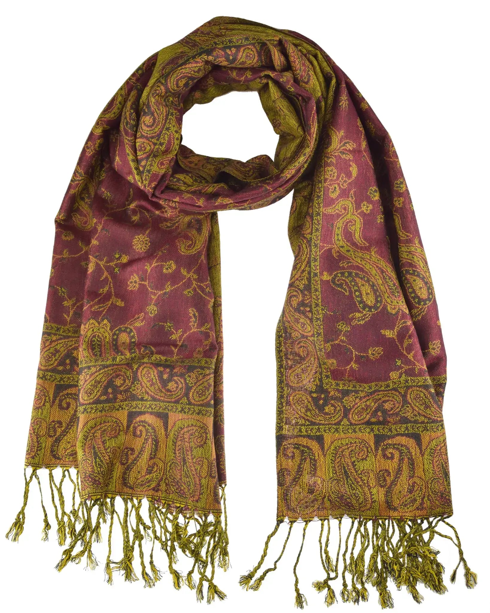 Leichter Akashi Schal Paisleymuster Indische Unisex-Stola, Viskose