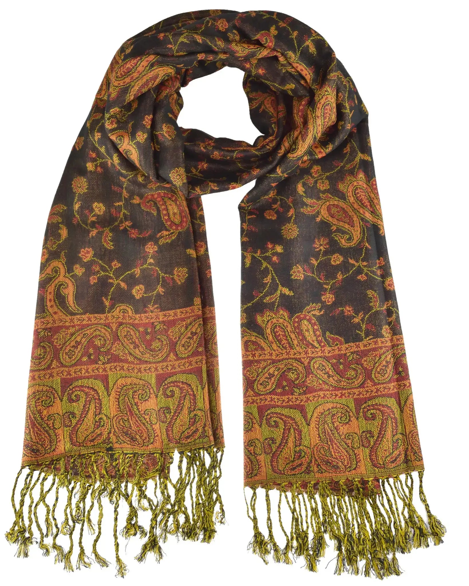 Leichter Akashi Schal Paisleymuster Indische Unisex-Stola, Viskose