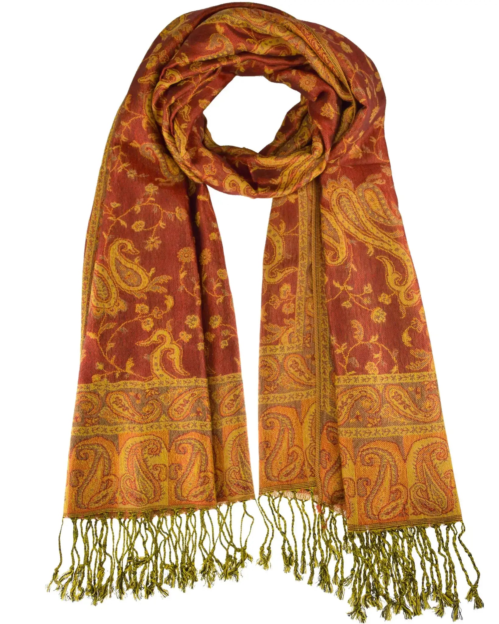 Leichter Akashi Schal Paisleymuster Indische Unisex-Stola, Viskose