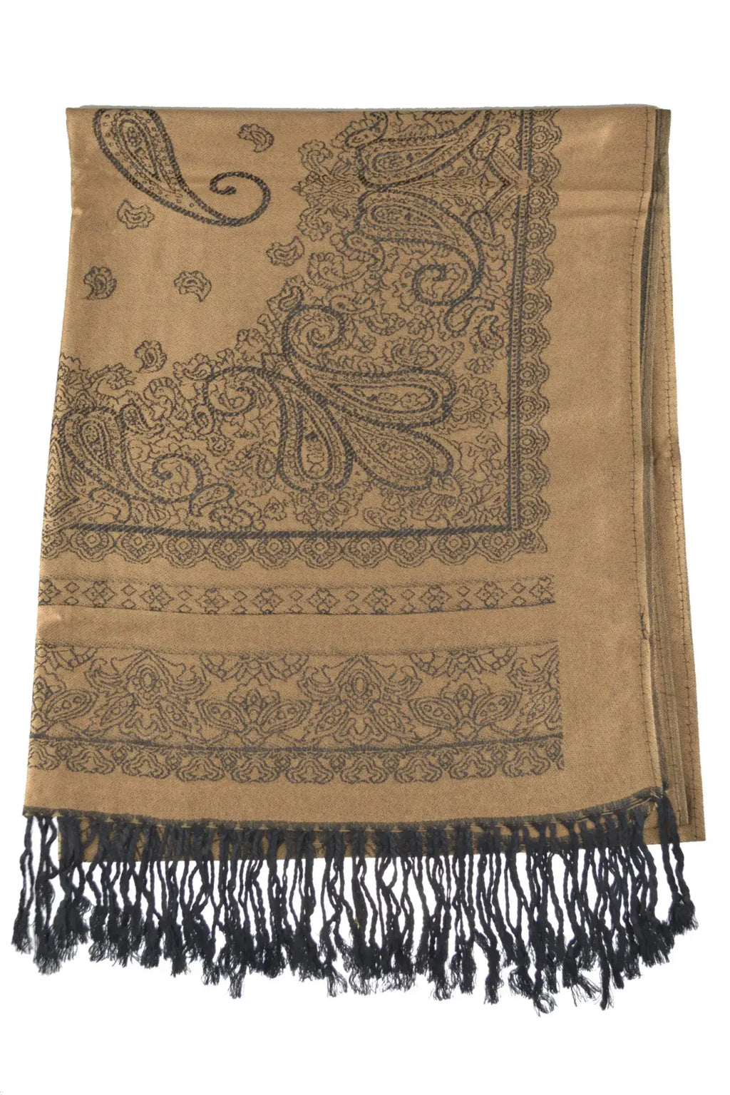 Zweifarbiger Paisley Schal – Viskose Halstuch Unisex Elegant & weich
