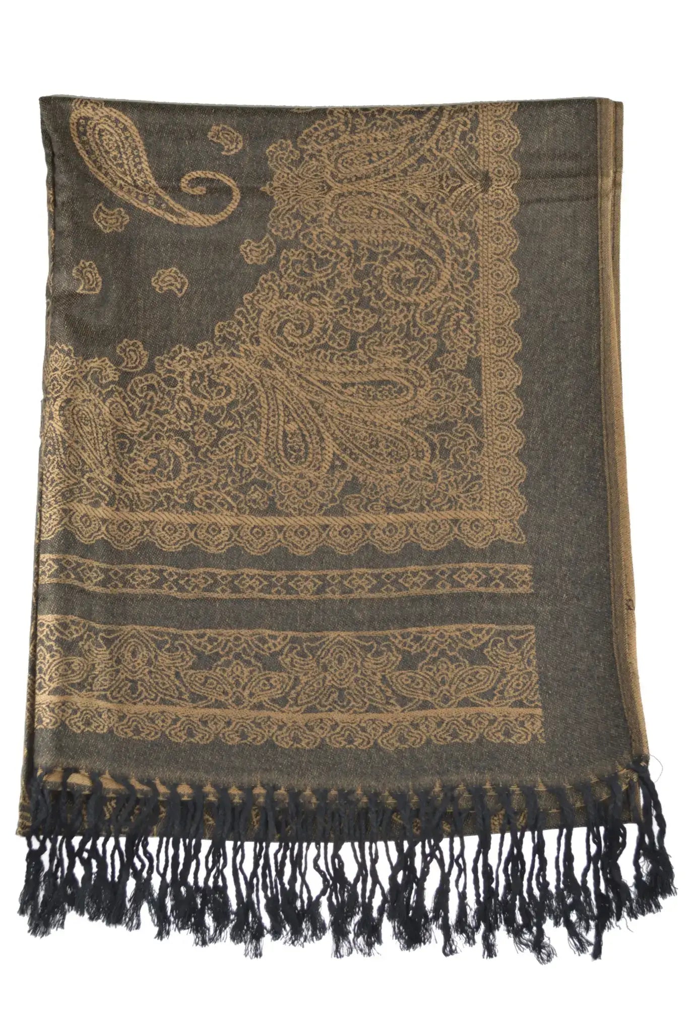 Zweifarbiger Paisley Schal – Viskose Halstuch Unisex Elegant & weich