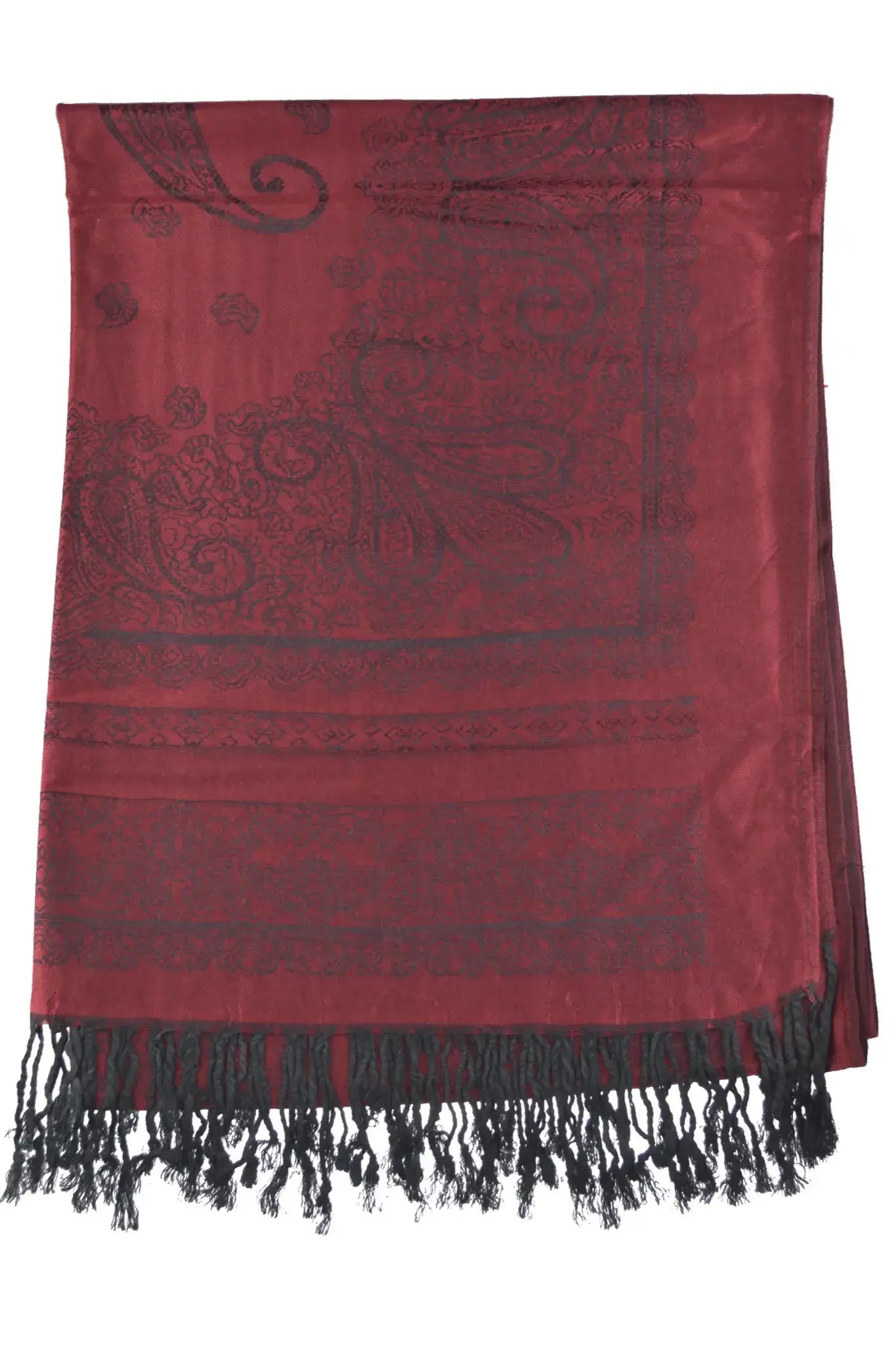 Zweifarbiger Paisley Schal – Viskose Halstuch Unisex Elegant & weich