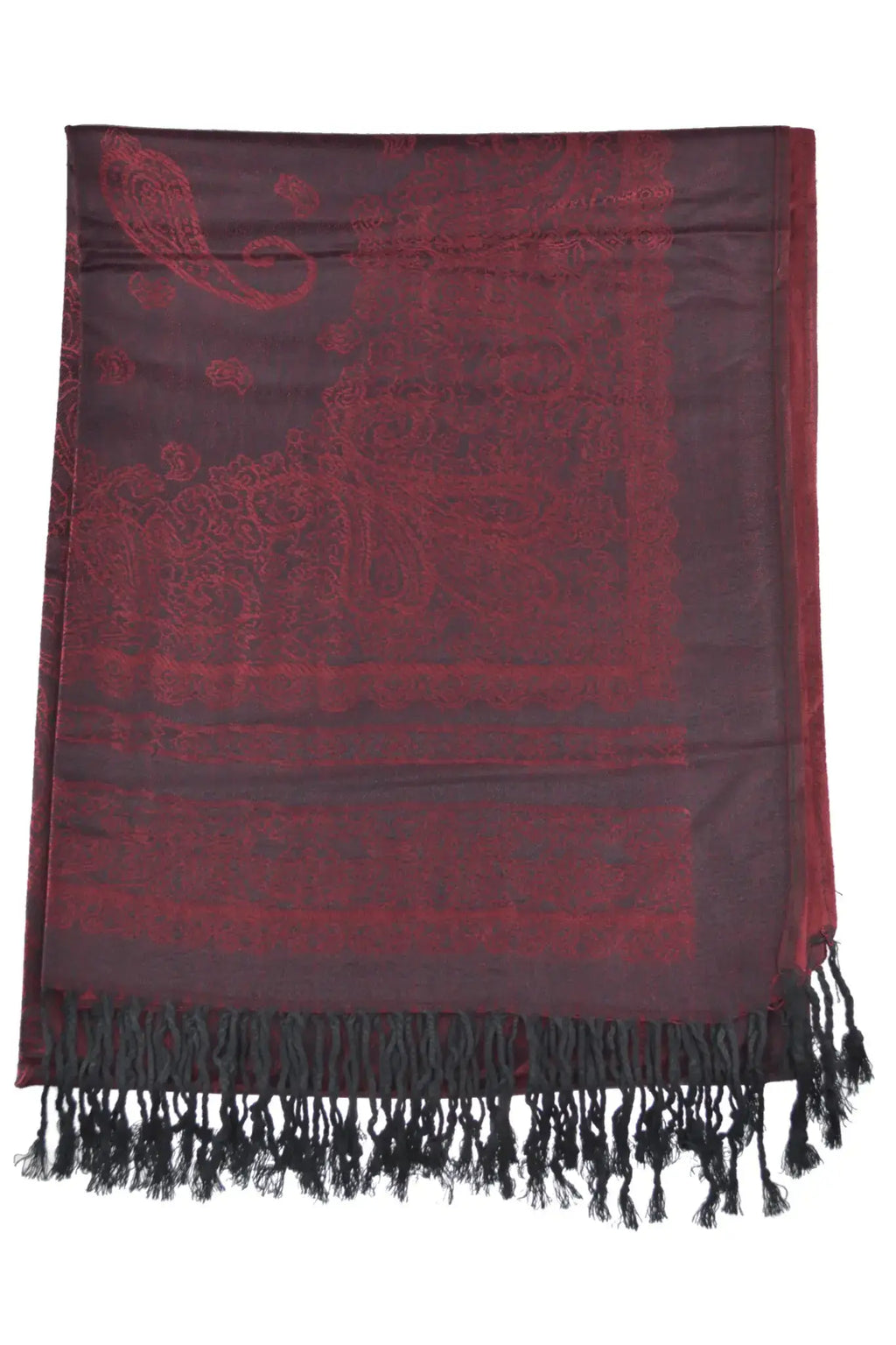 Zweifarbiger Paisley Schal – Viskose Halstuch Unisex Elegant & weich