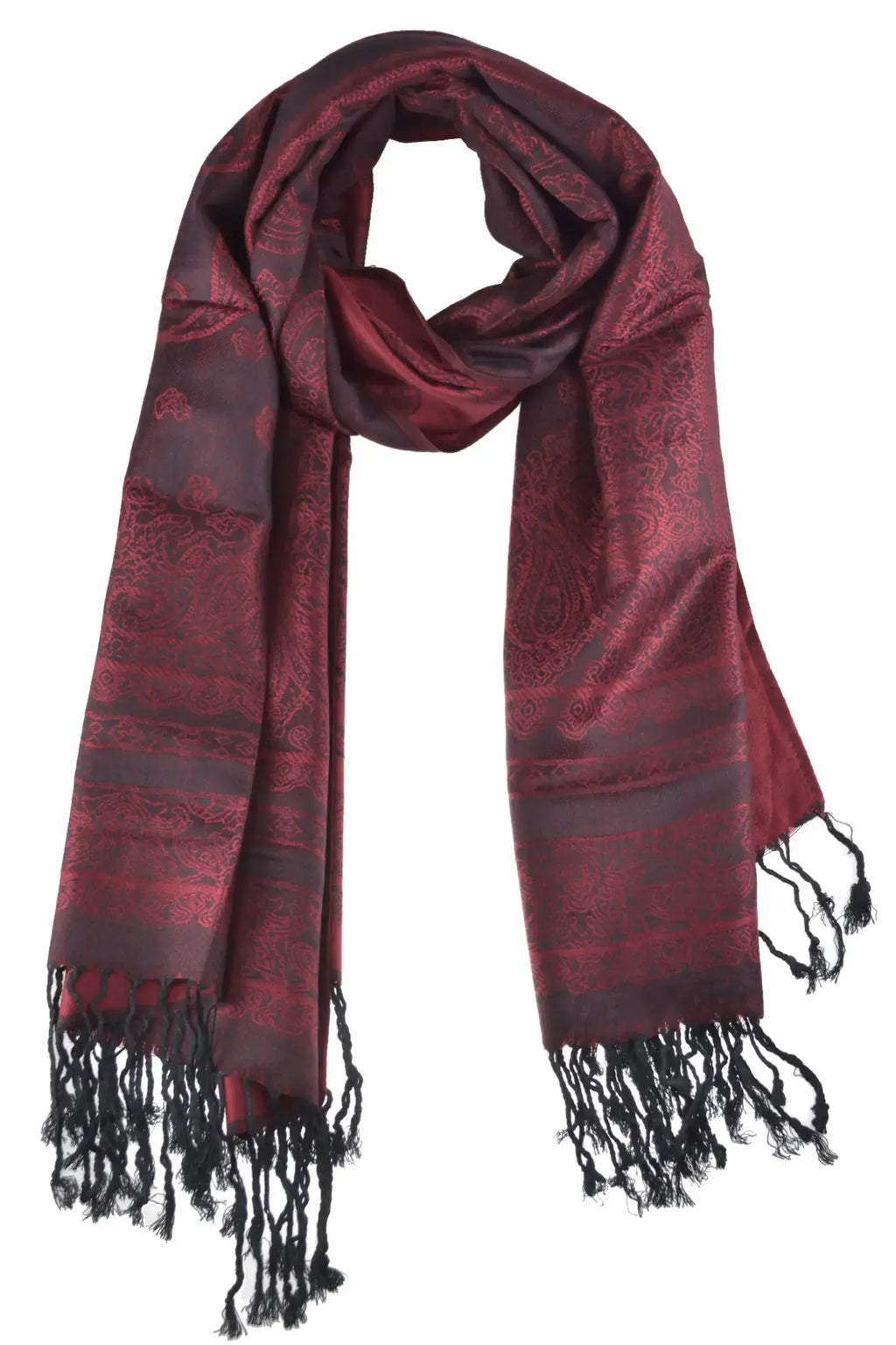 Zweifarbiger Paisley Schal – Viskose Halstuch Unisex Elegant & weich