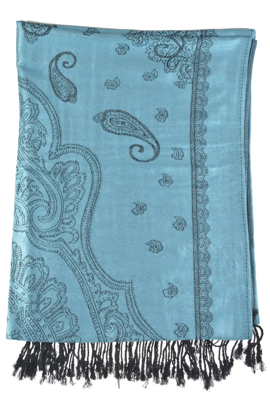 Zweifarbiger Paisley Schal – Viskose Halstuch Unisex Elegant & weich
