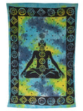 Chakra Wandtuch Meditation ⭐ Medition & Chakra-Symbole auf Batik