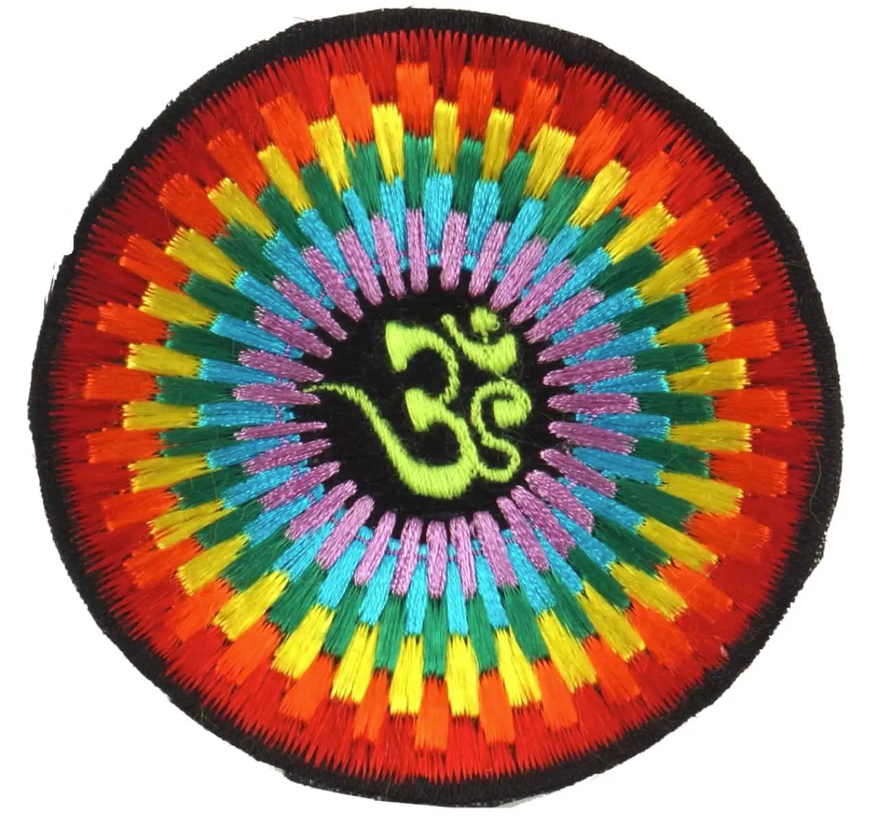 Om Aufnäher im Regenbogen-Mandala
