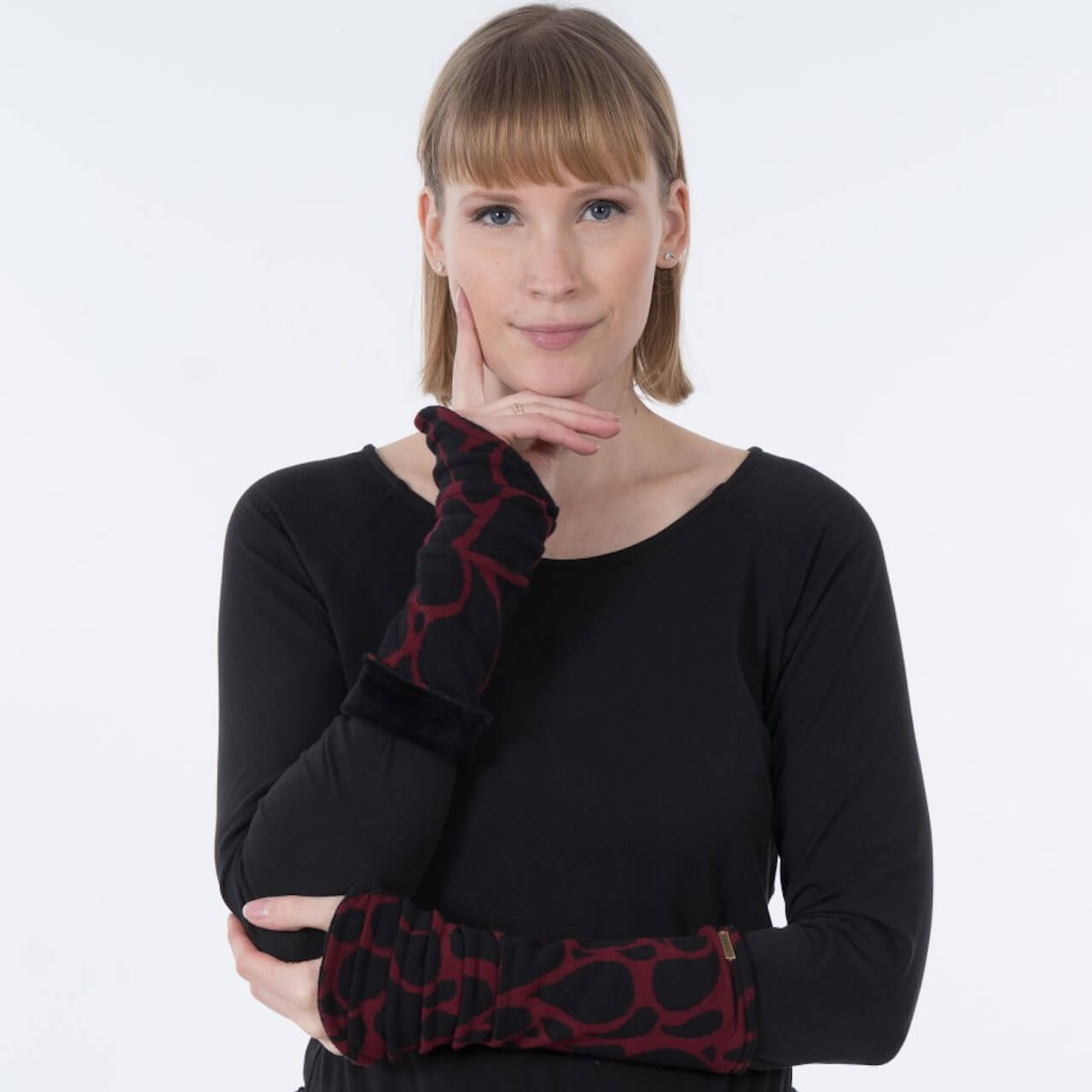 Chapati design Stulpen Jaquard-Samt Bio-Baumwolle