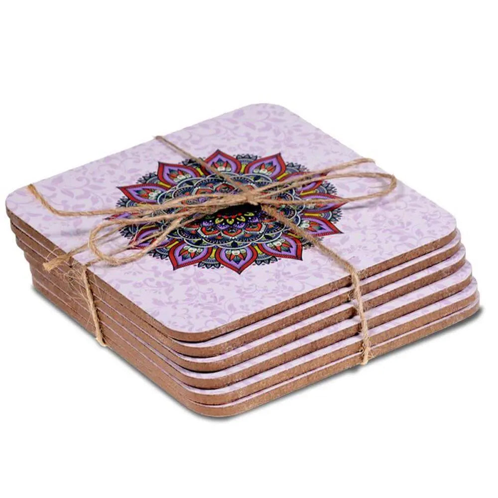 Mandala Untersetzer Set Blumkenranken Untersetzer
