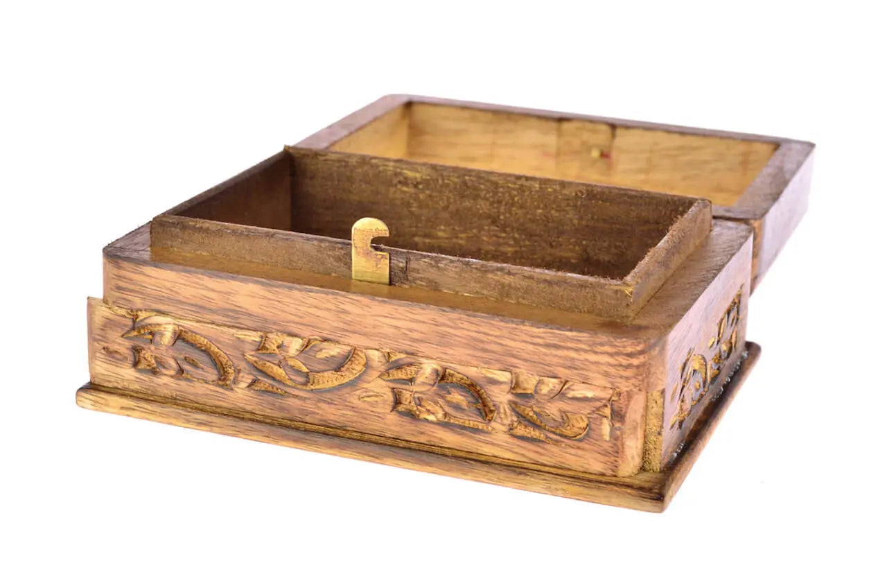 Trickbox Holzkästchen mit Geheimverschluss Truhe, Kästchen Schatulle