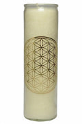 Blume des Lebens Duftkerze Weiss - Kerze