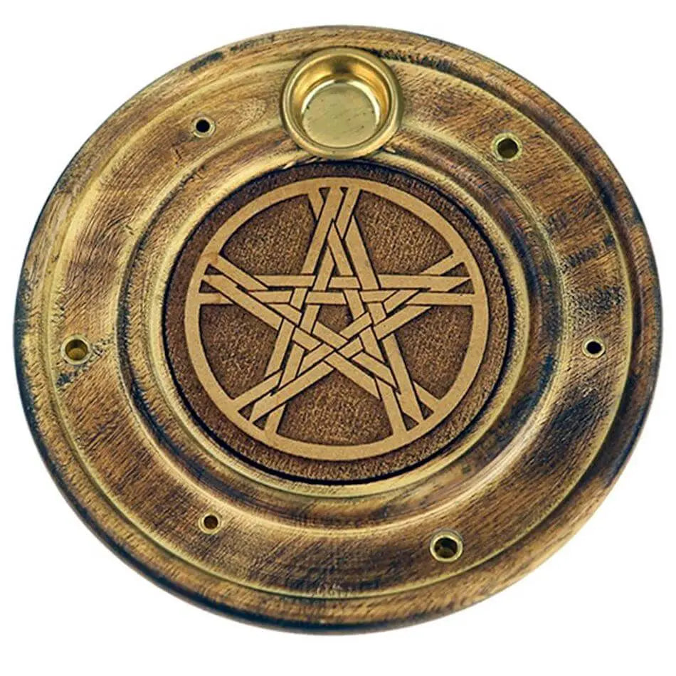 Runder Pentagramm Räucherstäbchenhalter