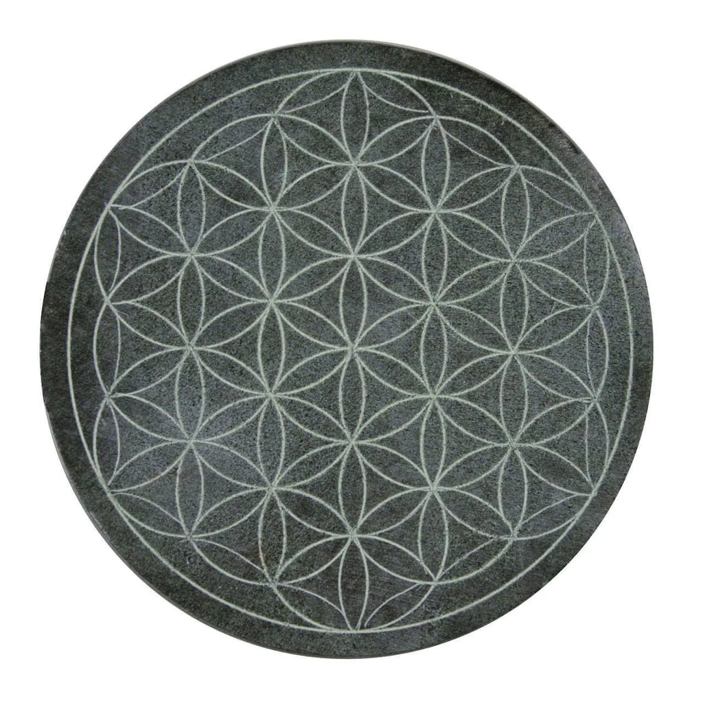 Blume des Lebens Speckstein Untersetzer Energetische Dekoration