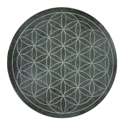 Blume des Lebens Speckstein Untersetzer Energetische Dekoration