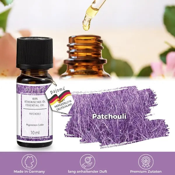 Patchouli Ätherisches Öl – Reines Patchouli Öl mit Tropfaufsatz