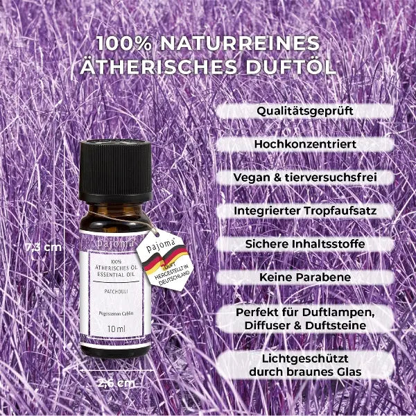 Patchouli Ätherisches Öl – Reines Patchouli Öl mit Tropfaufsatz