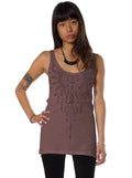 Plazmalab Astarta Tank-Top mit Tribal-Print Kreuzträger, Leichtes Design