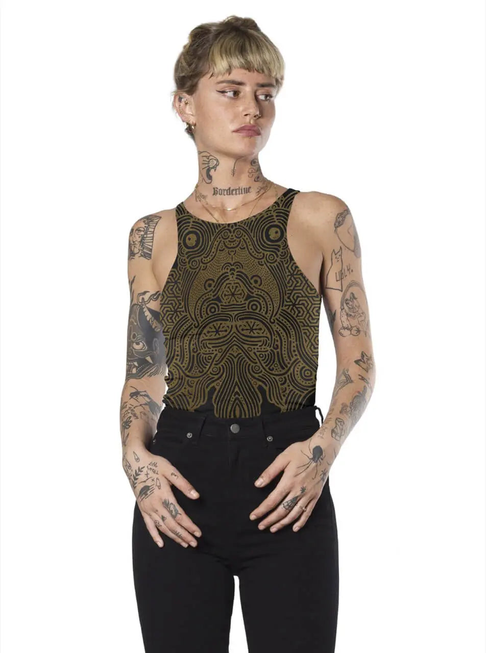 Plazmalab Diss Woman Tank-Top Psy-Wear & Tribal-Print
