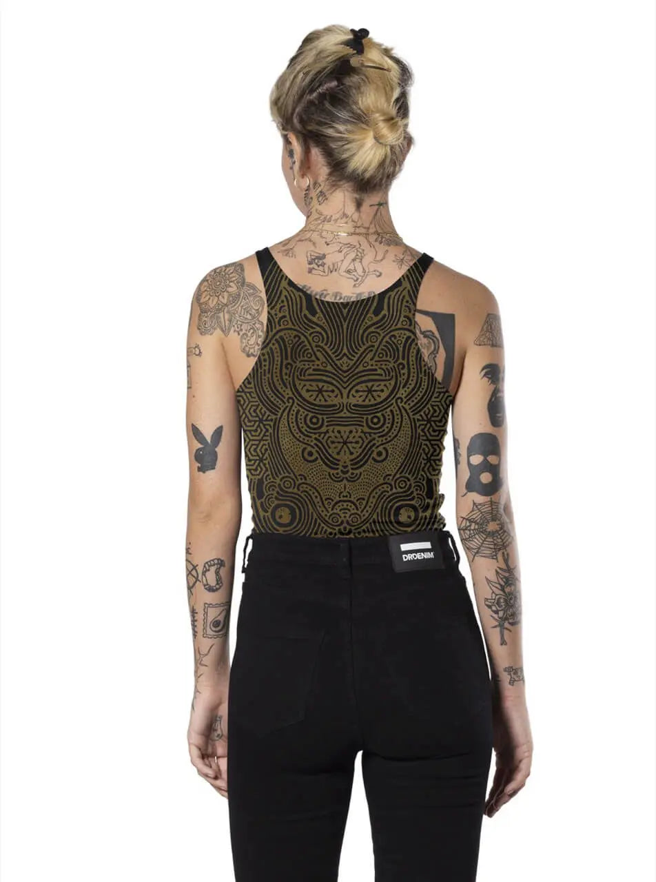 Plazmalab Diss Woman Tank-Top Psy-Wear & Tribal-Print