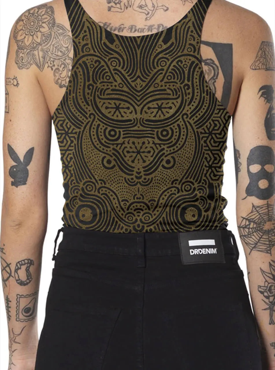 Plazmalab Diss Woman Tank-Top Psy-Wear & Tribal-Print