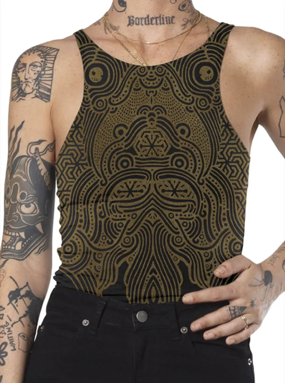 Plazmalab Diss Woman Tank-Top Psy-Wear & Tribal-Print