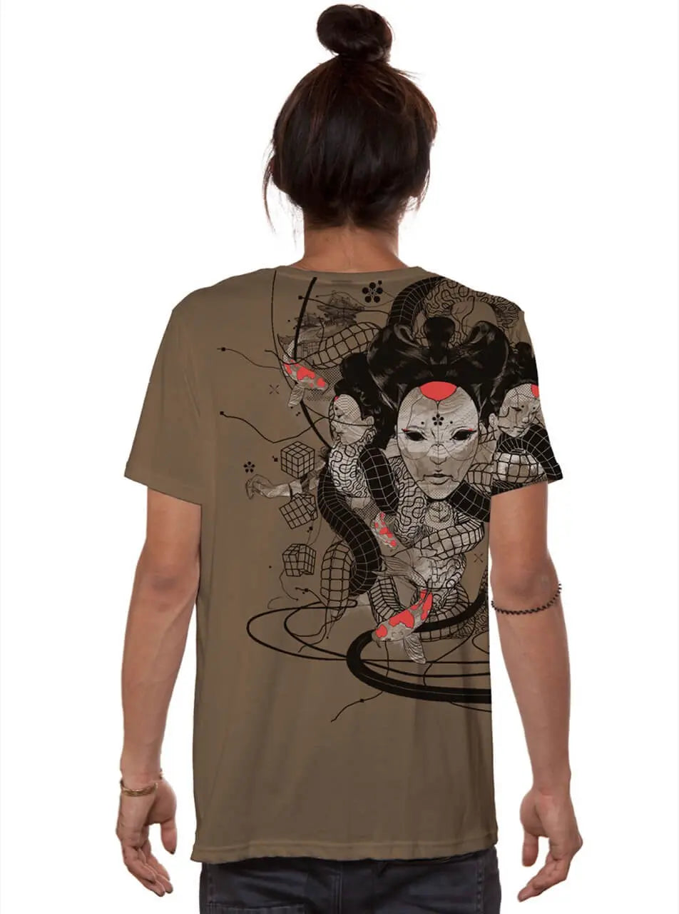 Plazmalab Geisha-Style T-Shirt Ghost Männer weiss