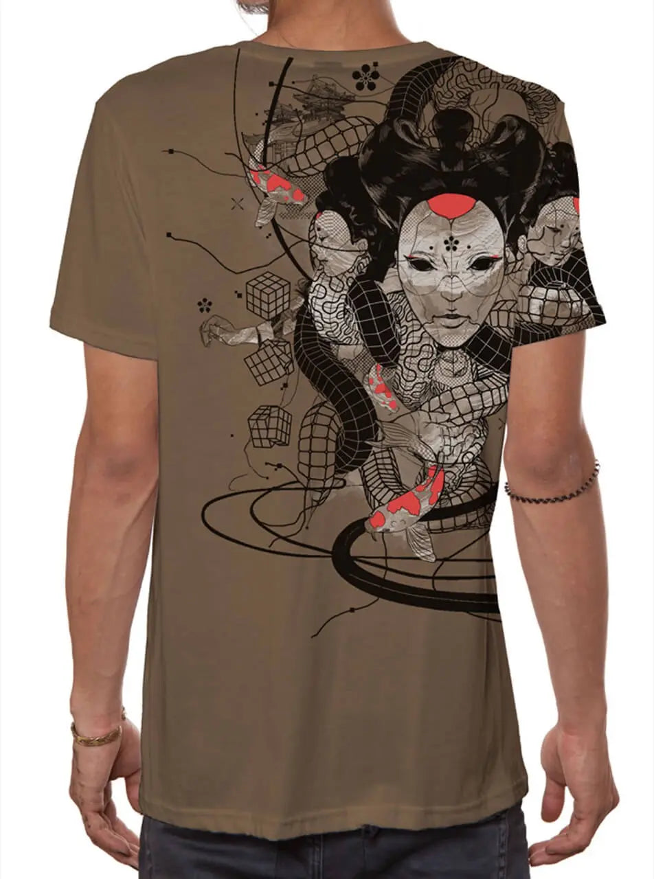 Plazmalab Geisha-Style T-Shirt Ghost Männer weiss