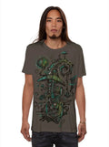Plazmalab Marwin T-Shirt Psychedelischer Print, 100 % Baumwolle