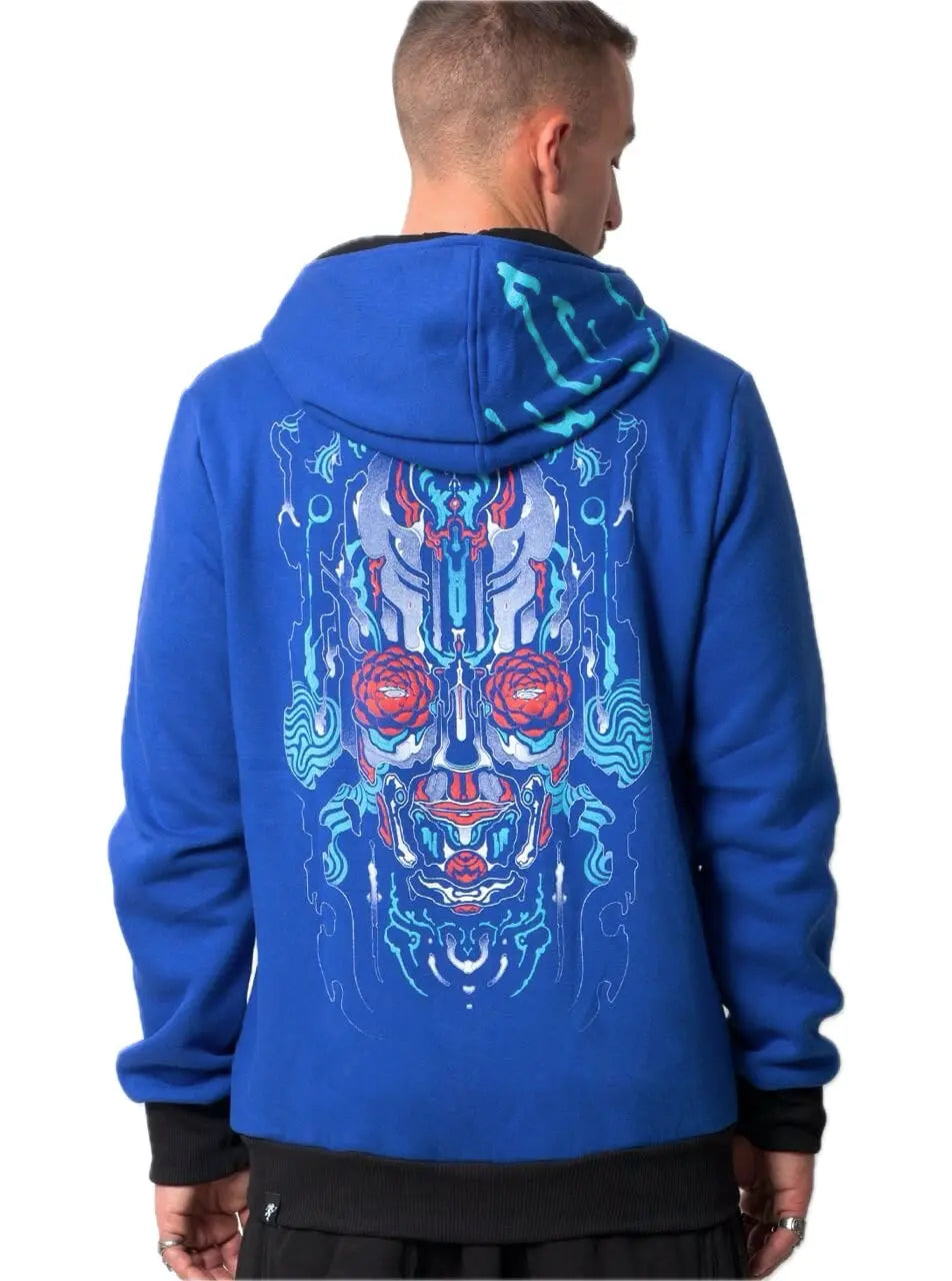 Plazmalab Sweat Jacke Bloom-Eyes Schädel & Blumen