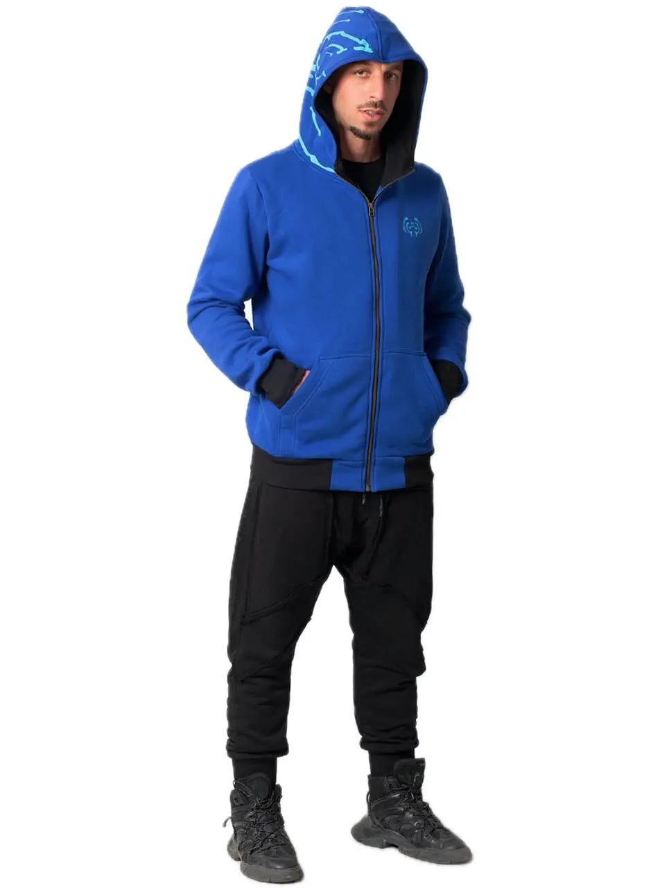 Plazmalab Sweat Jacke Bloom-Eyes Schädel & Blumen