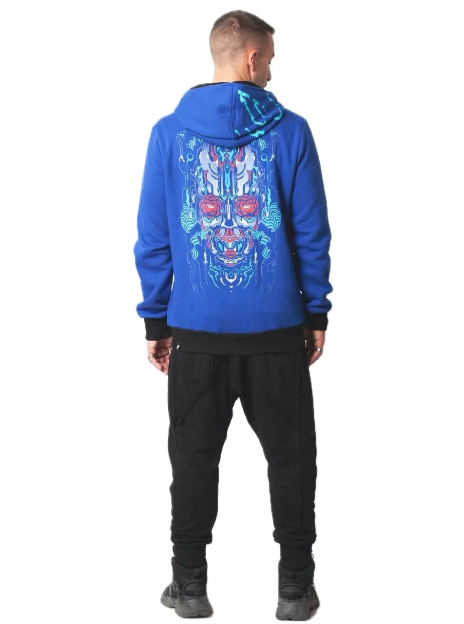 Plazmalab Sweat Jacke Bloom-Eyes Schädel & Blumen
