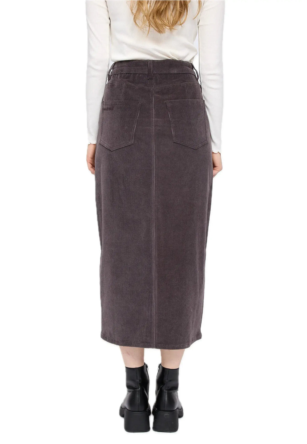 Mazine Corduroy Midi Skirt – Wadenlanger Cordrock aus Bio-Baumwolle