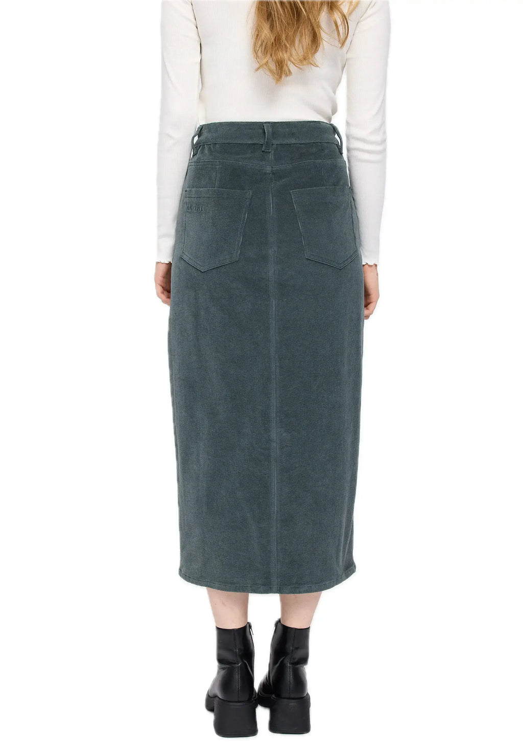 Mazine Corduroy Midi Skirt – Wadenlanger Cordrock aus Bio-Baumwolle
