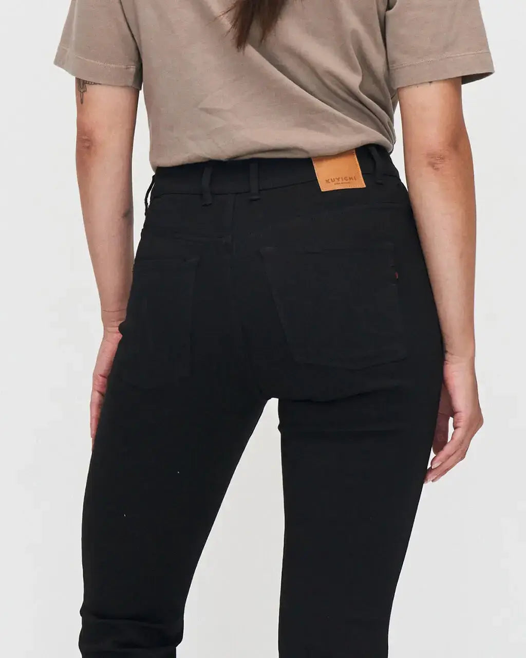 Kuyichi schwarze Jeans Schlaghose Lisette
