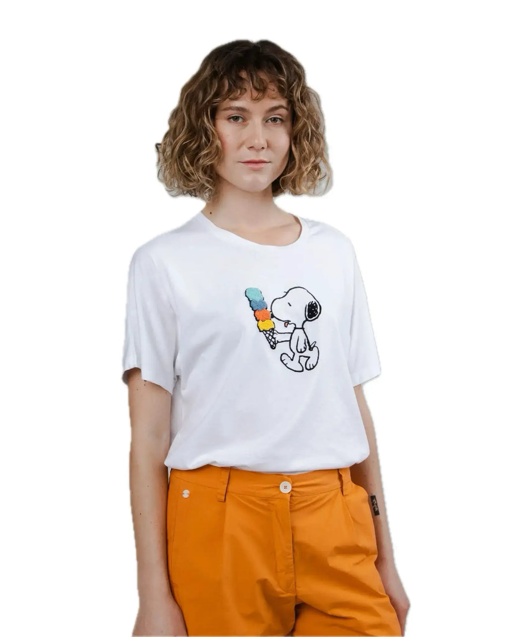 Brava Snoopy Oversize T-Shirt Icecream Damen Bio Baumwolle